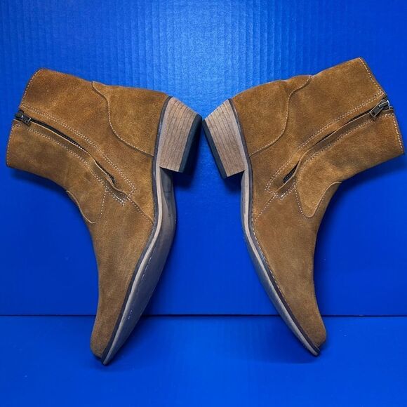 Shoe The Bear Mens Enzo Suede Chelsea Western Ankle Boot in Camel EU41/US8-8.5 - Picture 7 of 9